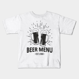 Beer Menu Est.1980 Year Kids T-Shirt